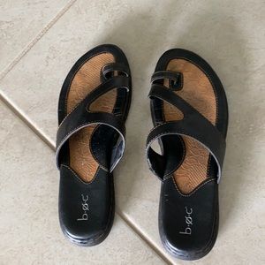 Black leather BOC sandals